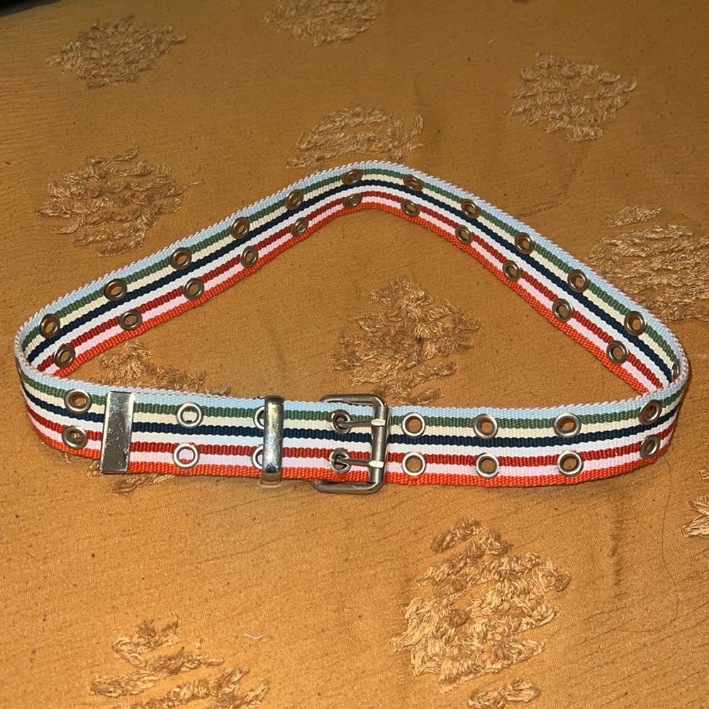 Retro wide ribbon woven belt